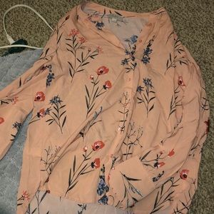 LOFT flowery long sleeve shirt!! Like new